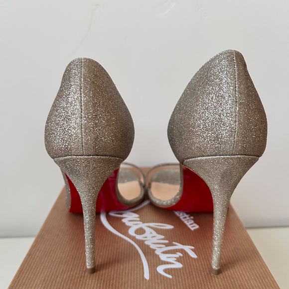 Christian Louboutin Toboggan silver glitter pumps - Picture 3 of 4